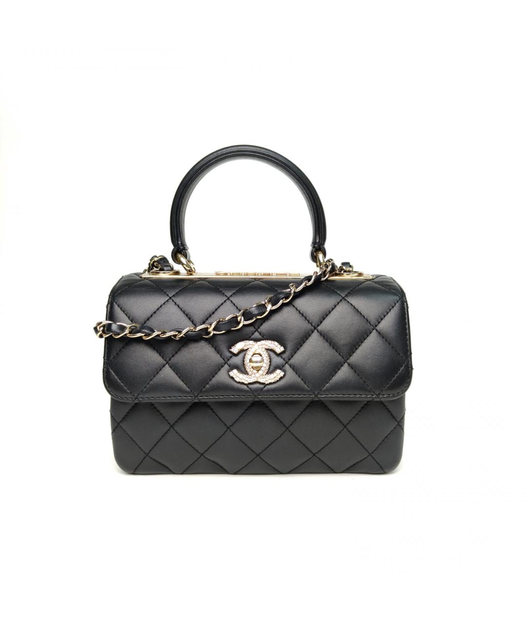 CHANEL Черная кожаная сумка через плечо, фото 2