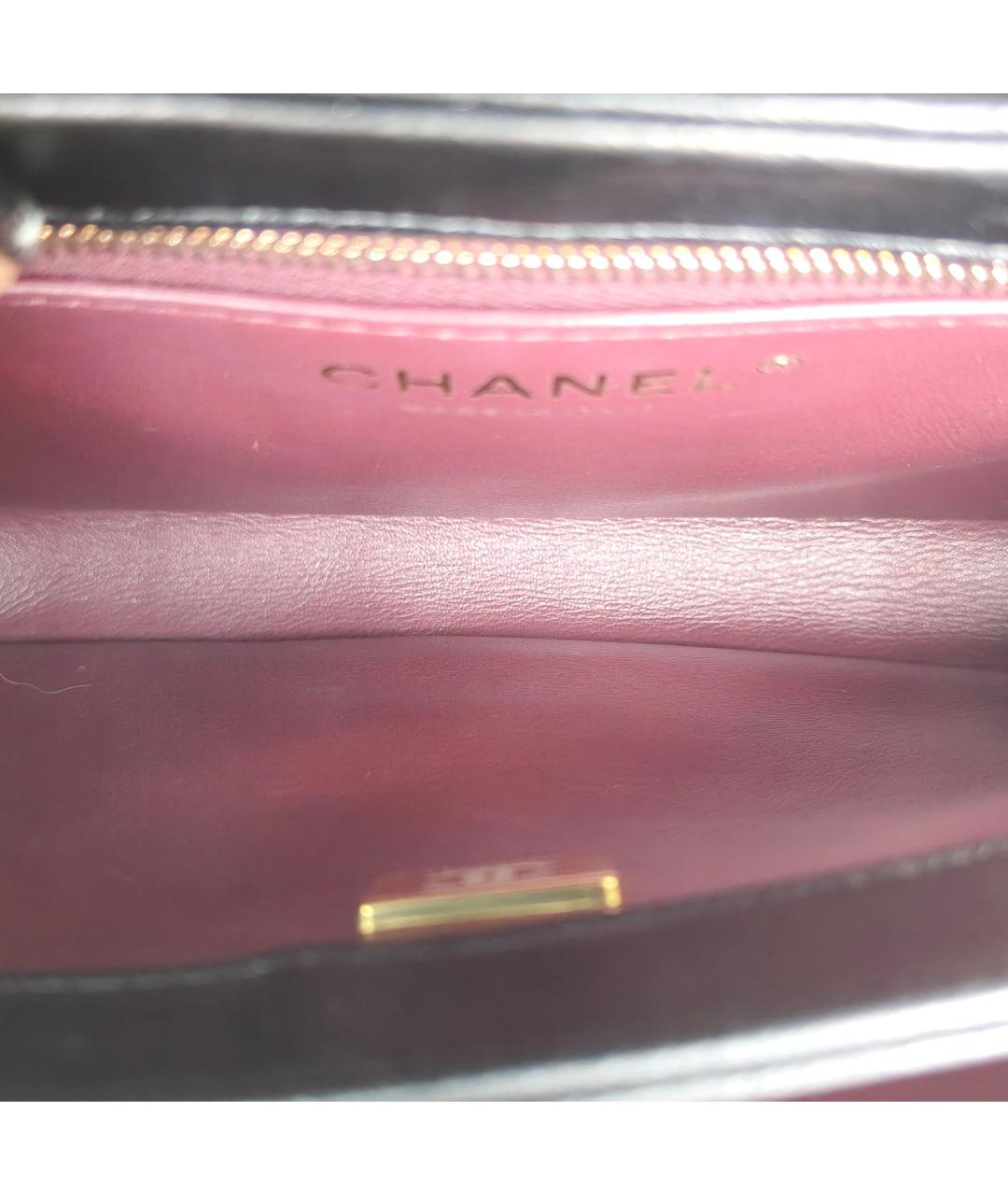 CHANEL Черная кожаная сумка через плечо, фото 8