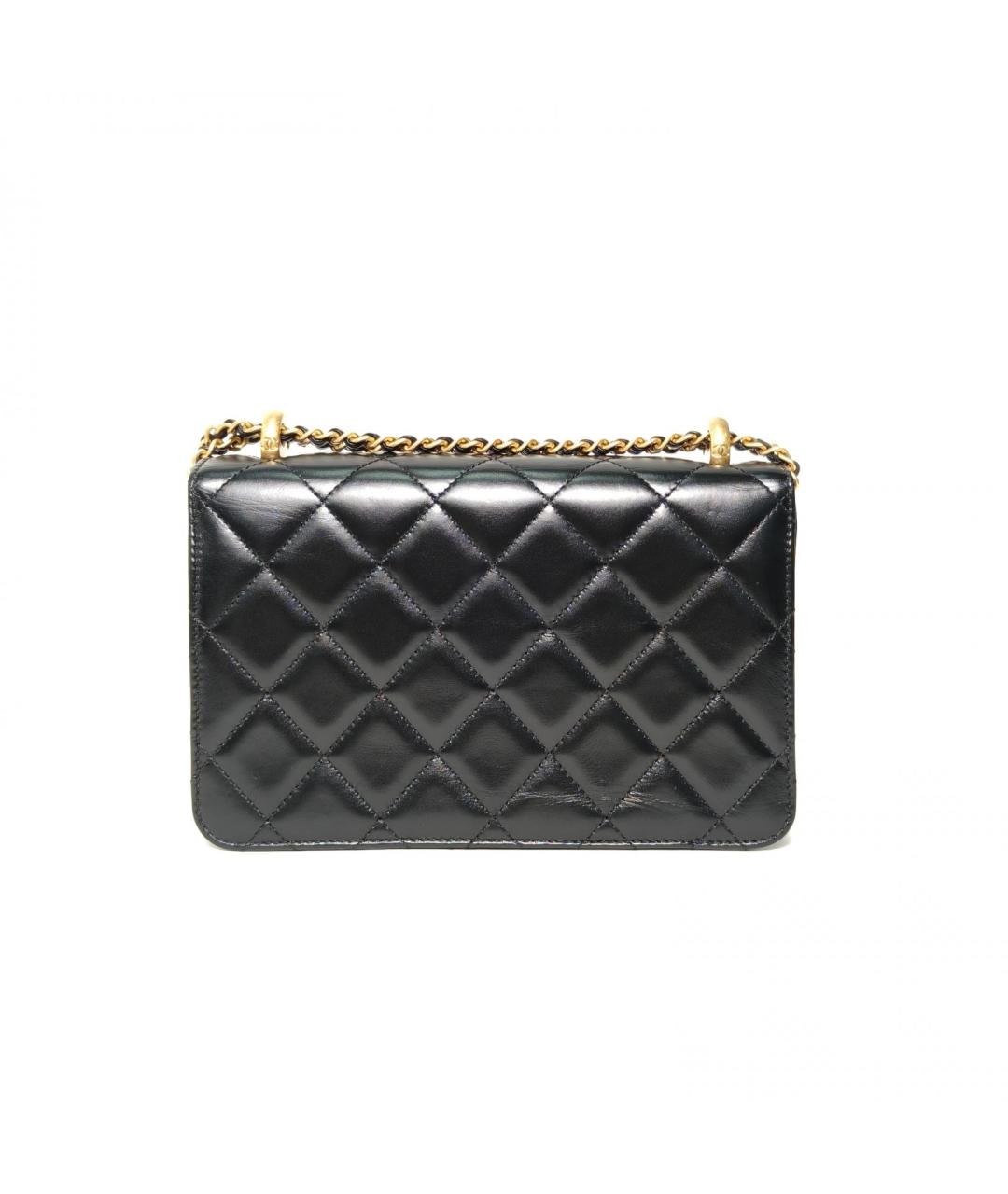 CHANEL Черная кожаная сумка через плечо, фото 3