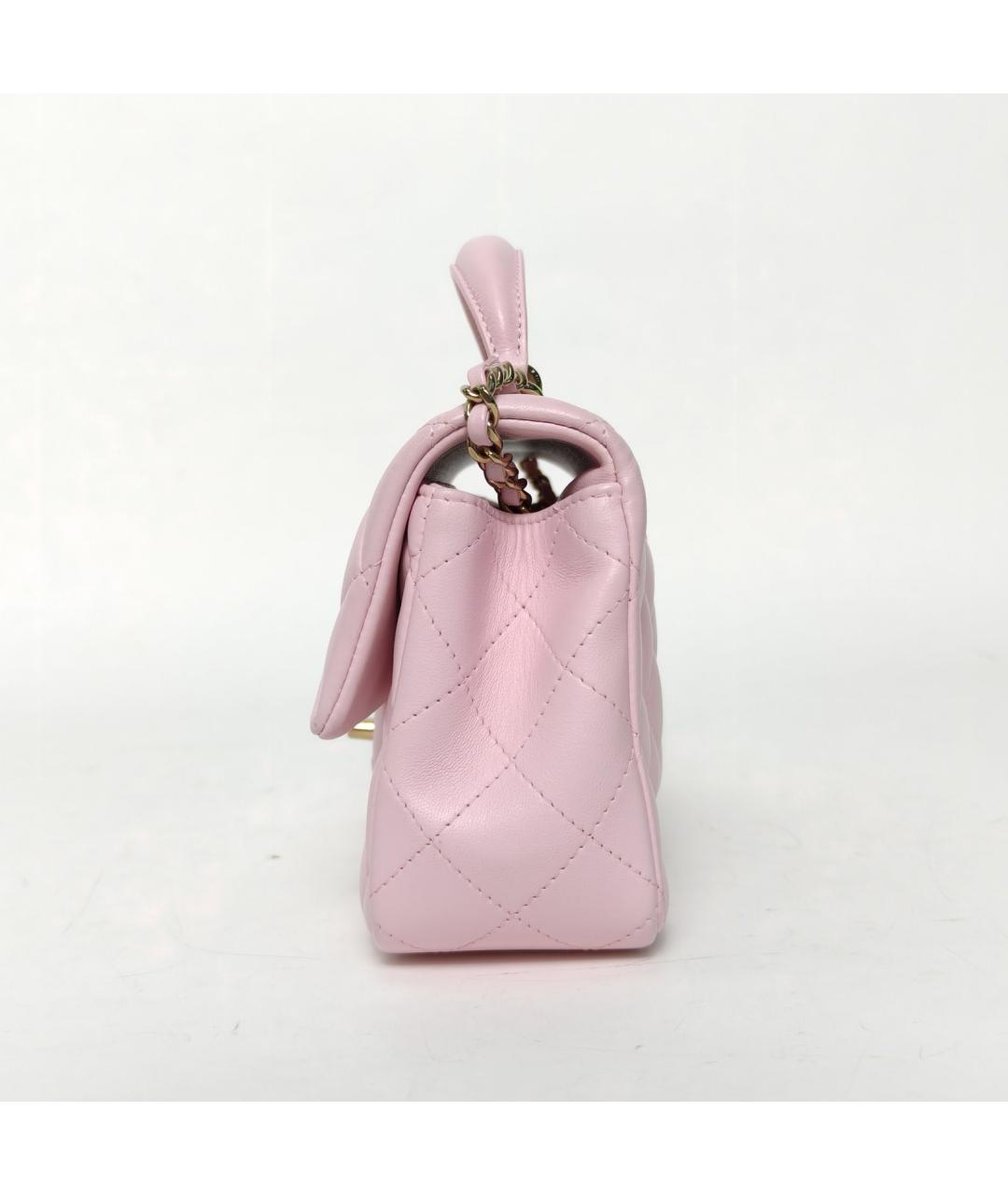 CHANEL Розовая кожаная сумка через плечо, фото 3