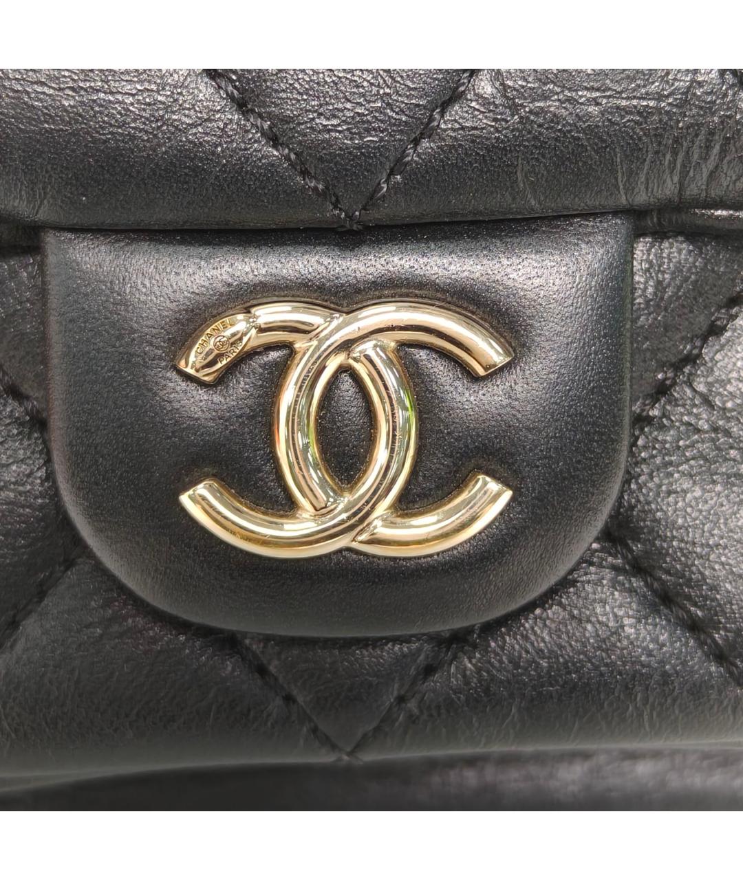 CHANEL Черный кожаный рюкзак, фото 7