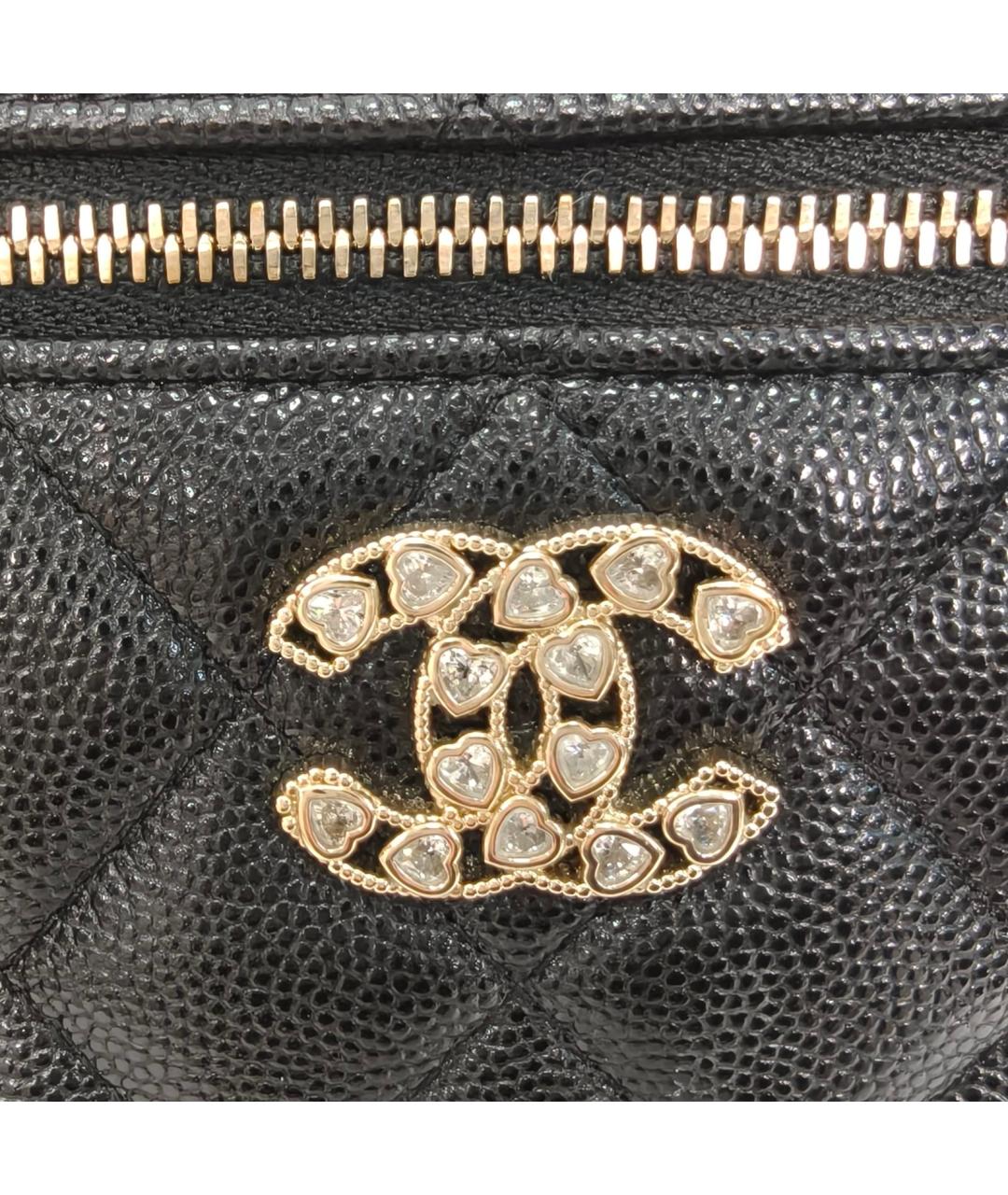 CHANEL Черная кожаная сумка через плечо, фото 7