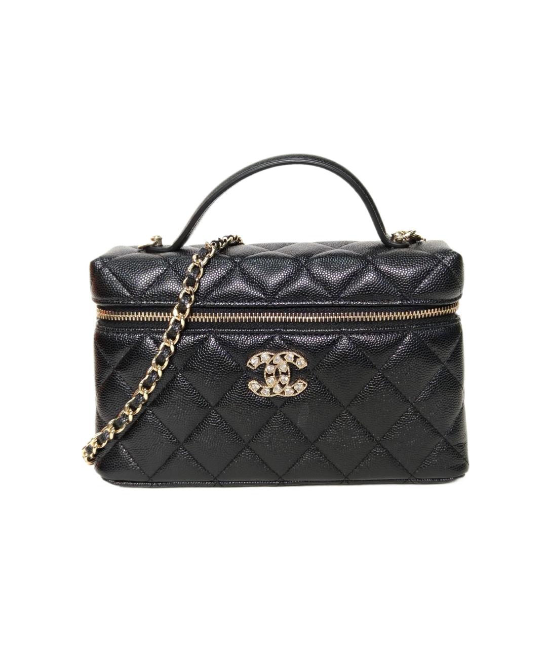 CHANEL Черная кожаная сумка через плечо, фото 1