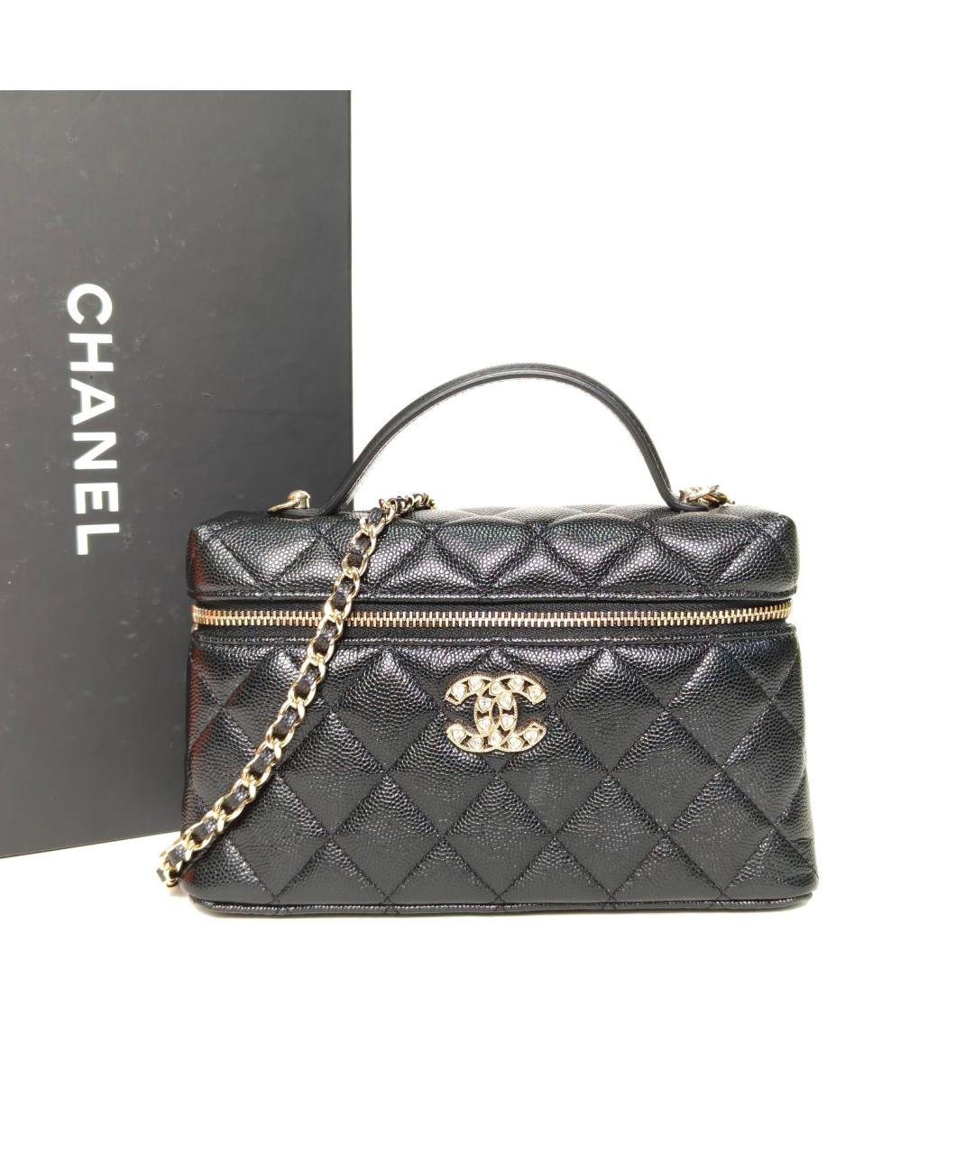 CHANEL Черная кожаная сумка через плечо, фото 9