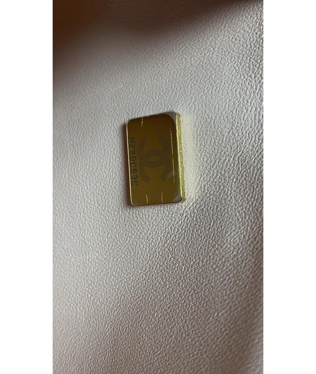 CHANEL Бежевая кожаная сумка через плечо, фото 2