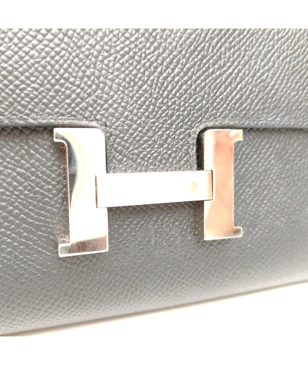 HERMES Черная кожаная сумка через плечо, фото 4