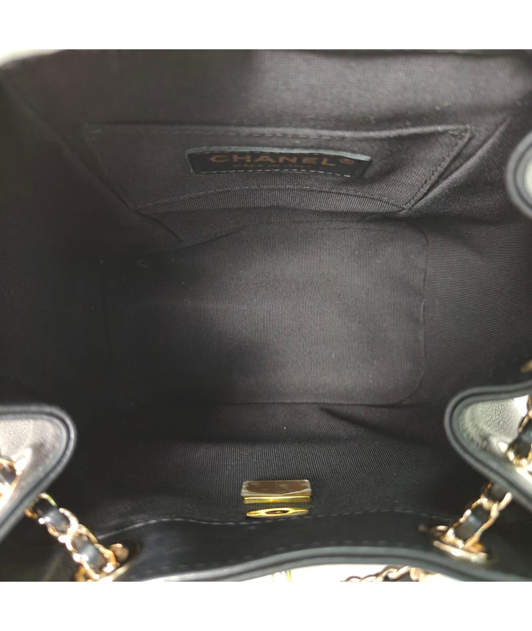 CHANEL Черный кожаный рюкзак, фото 8