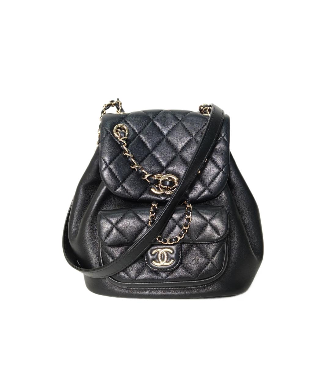 CHANEL Черный кожаный рюкзак, фото 1