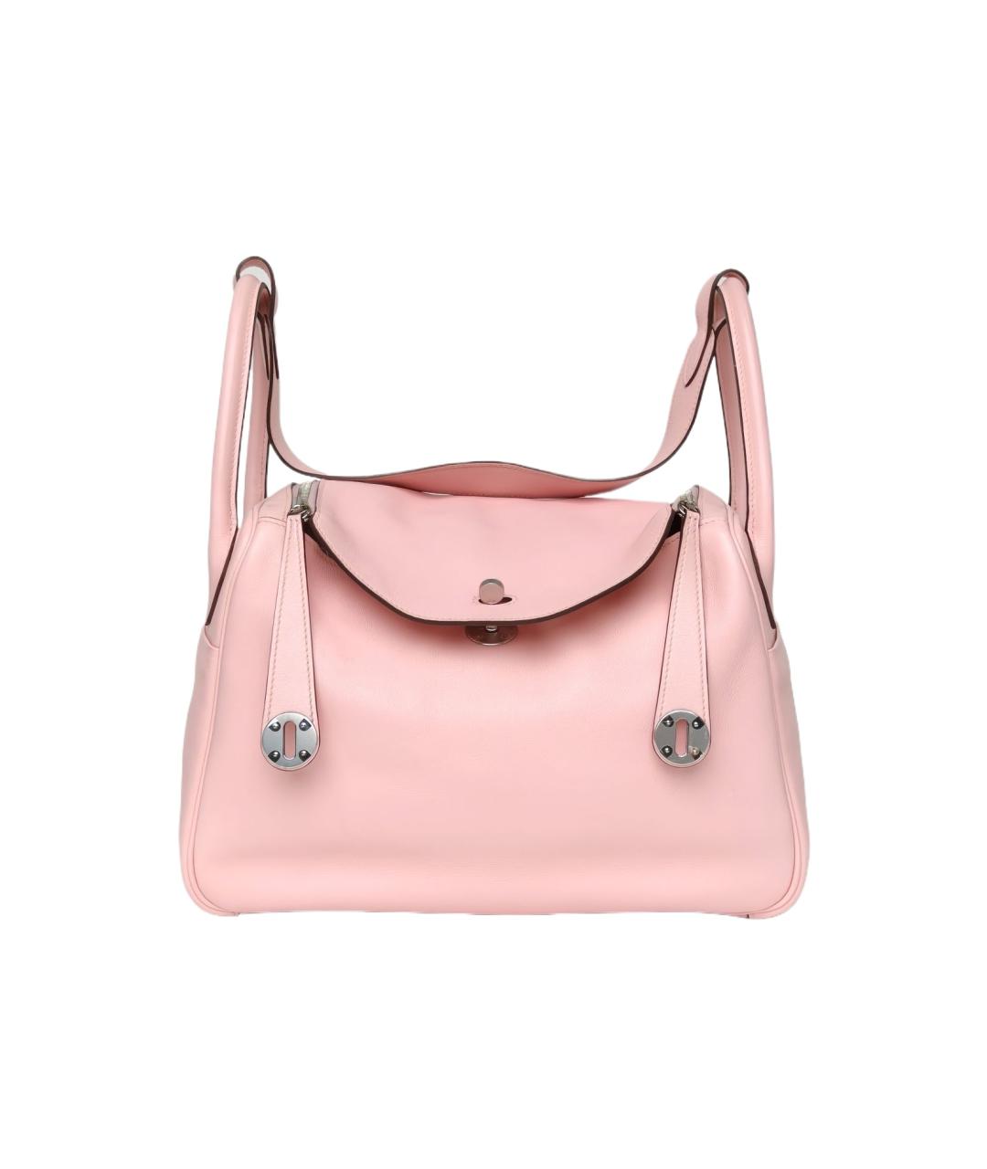 HERMES Розовая кожаная сумка через плечо, фото 1