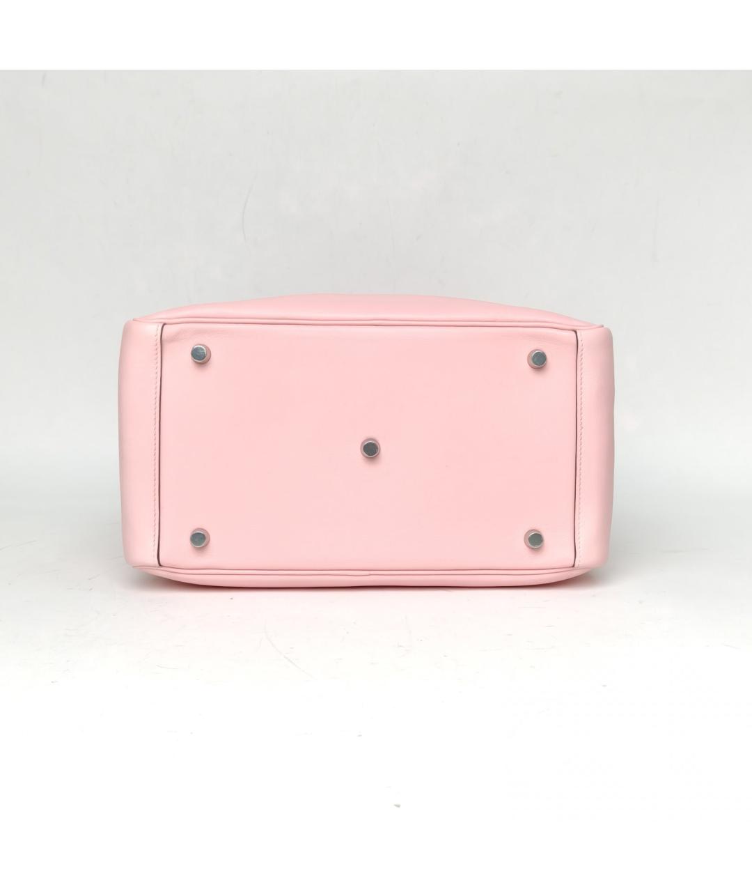 HERMES Розовая кожаная сумка через плечо, фото 6