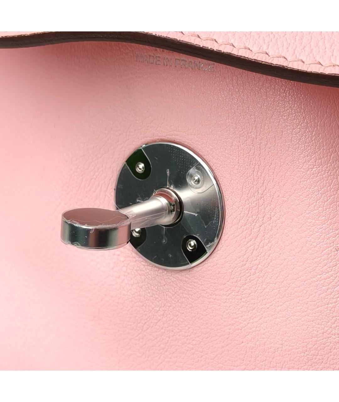 HERMES Розовая кожаная сумка через плечо, фото 7