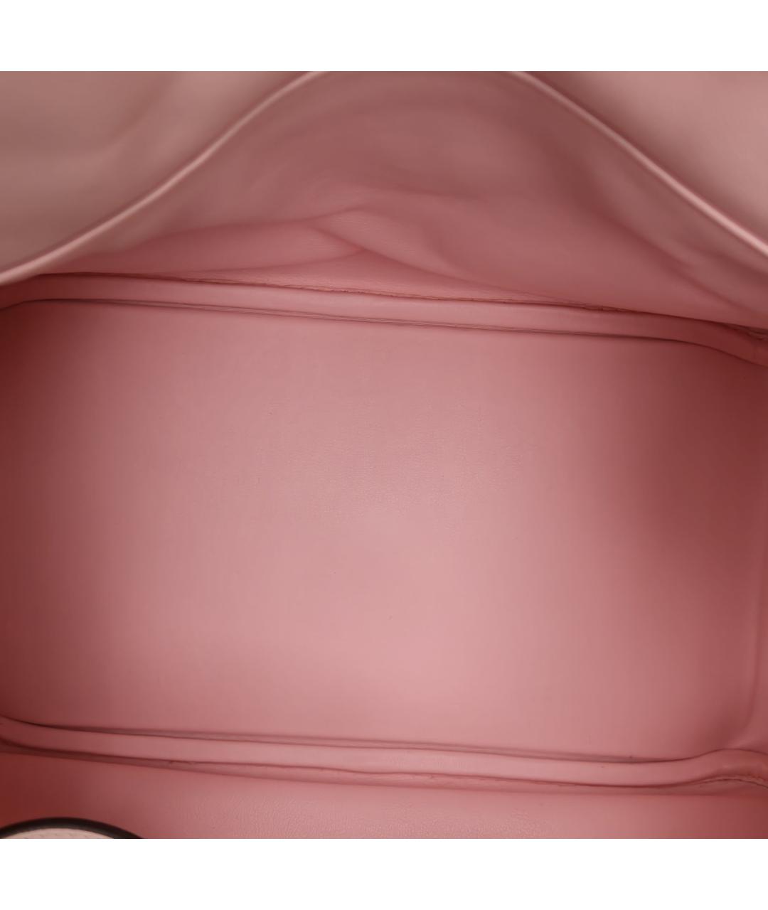 HERMES Розовая кожаная сумка через плечо, фото 8