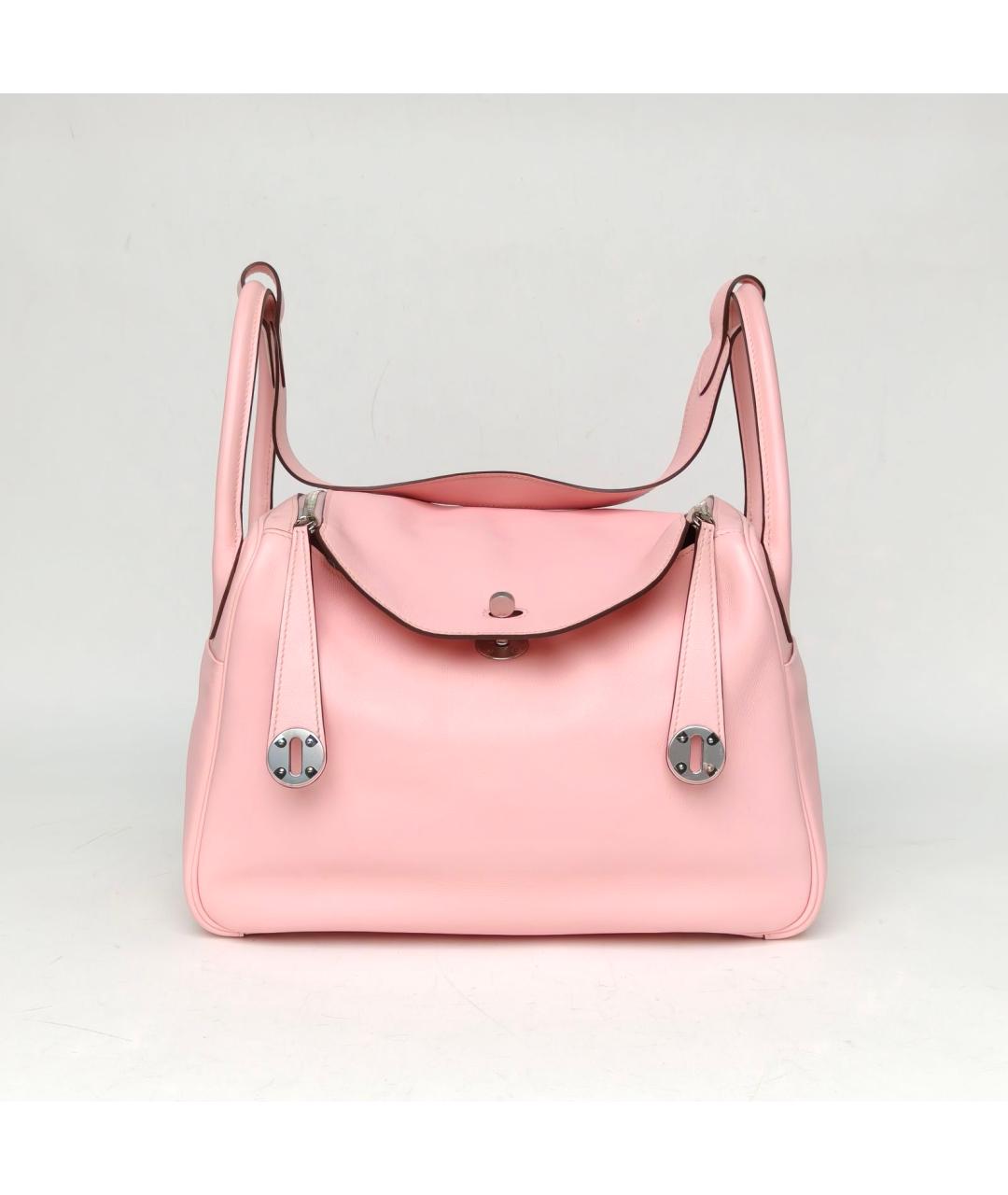 HERMES Розовая кожаная сумка через плечо, фото 2