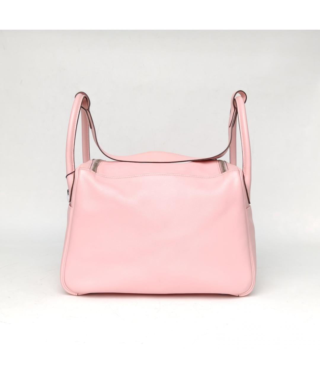 HERMES Розовая кожаная сумка через плечо, фото 4