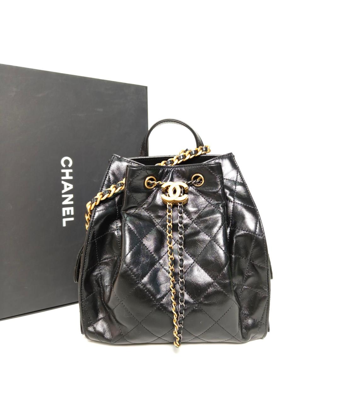 CHANEL Черная кожаная сумка через плечо, фото 9