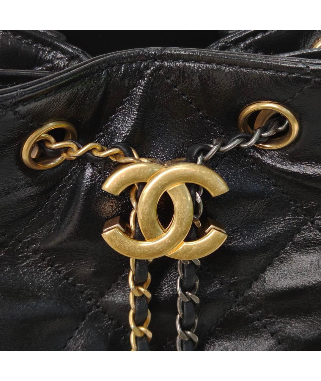 CHANEL Черная кожаная сумка через плечо, фото 7