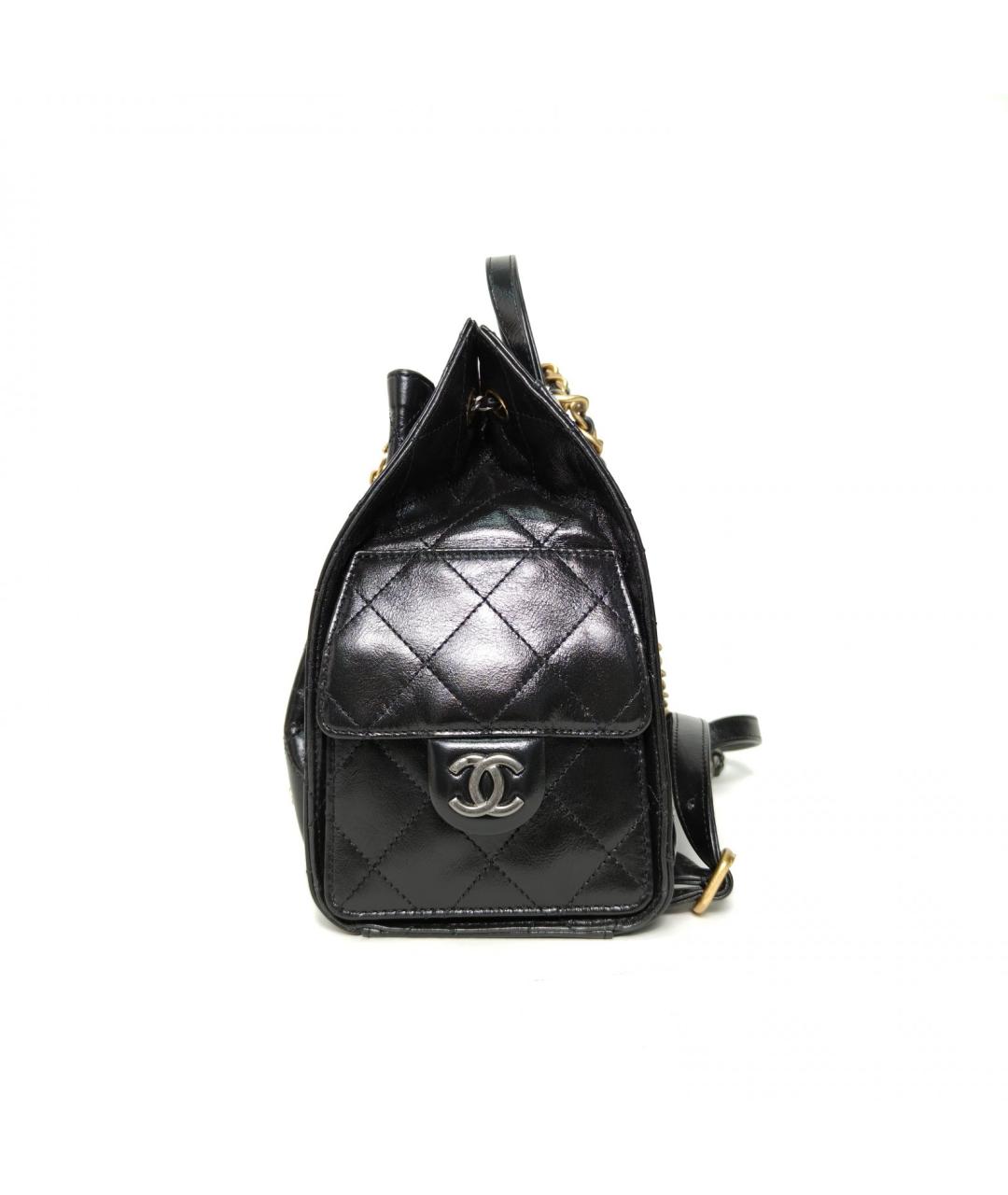 CHANEL Черная кожаная сумка через плечо, фото 3