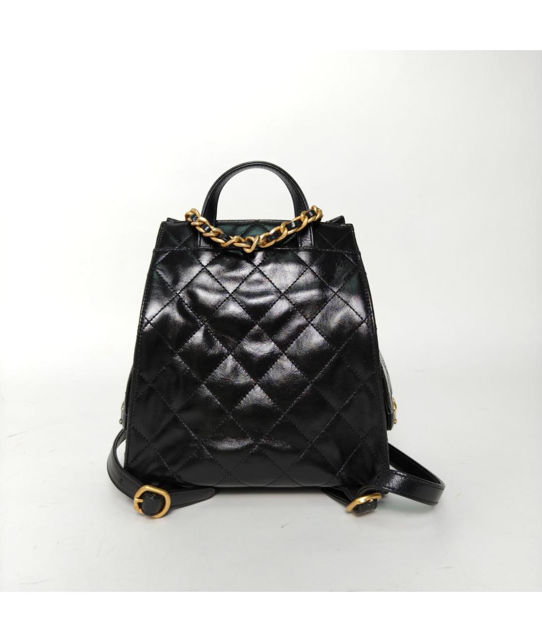 CHANEL Черная кожаная сумка через плечо, фото 4