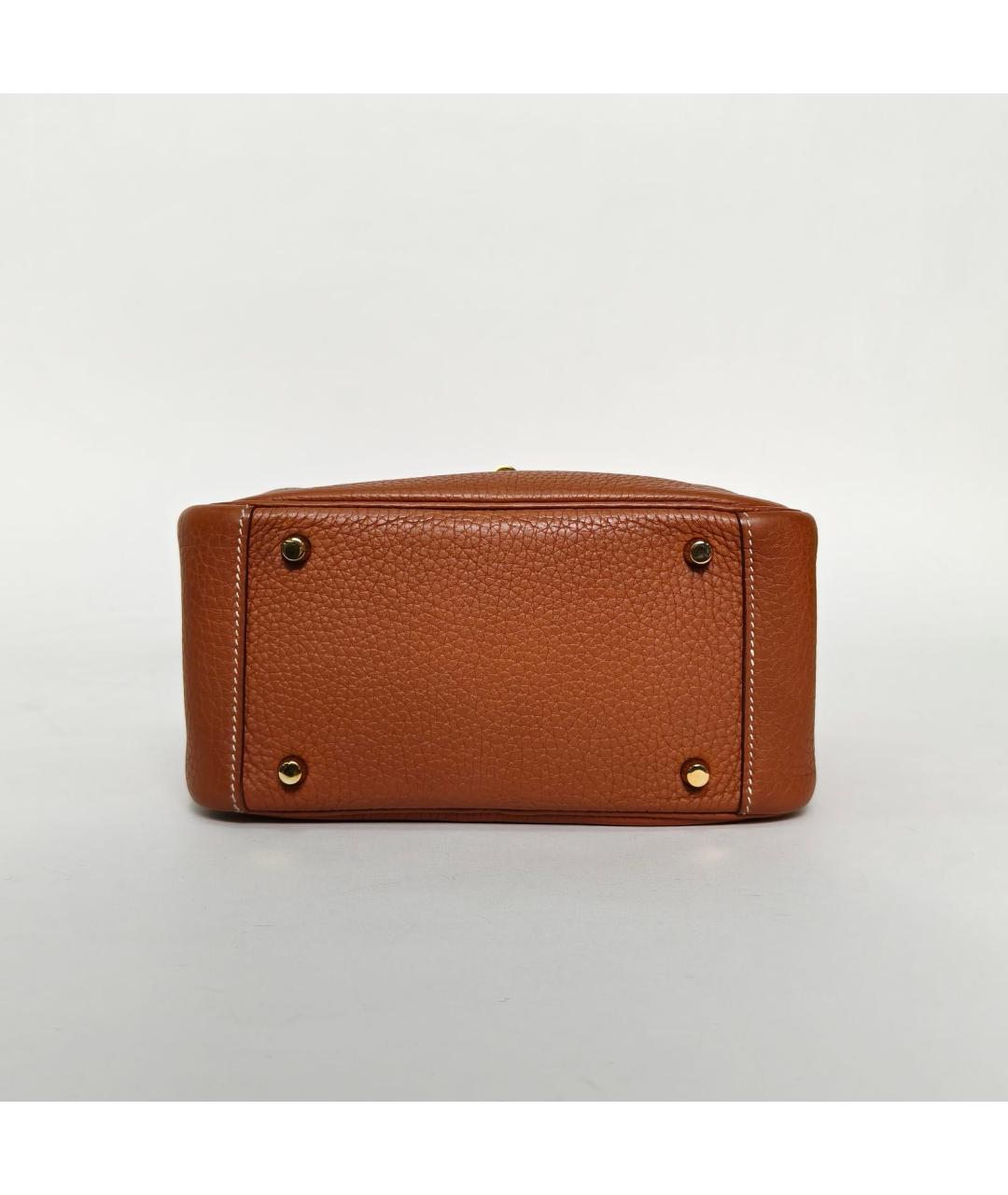 HERMES Коричневая кожаная сумка через плечо, фото 6