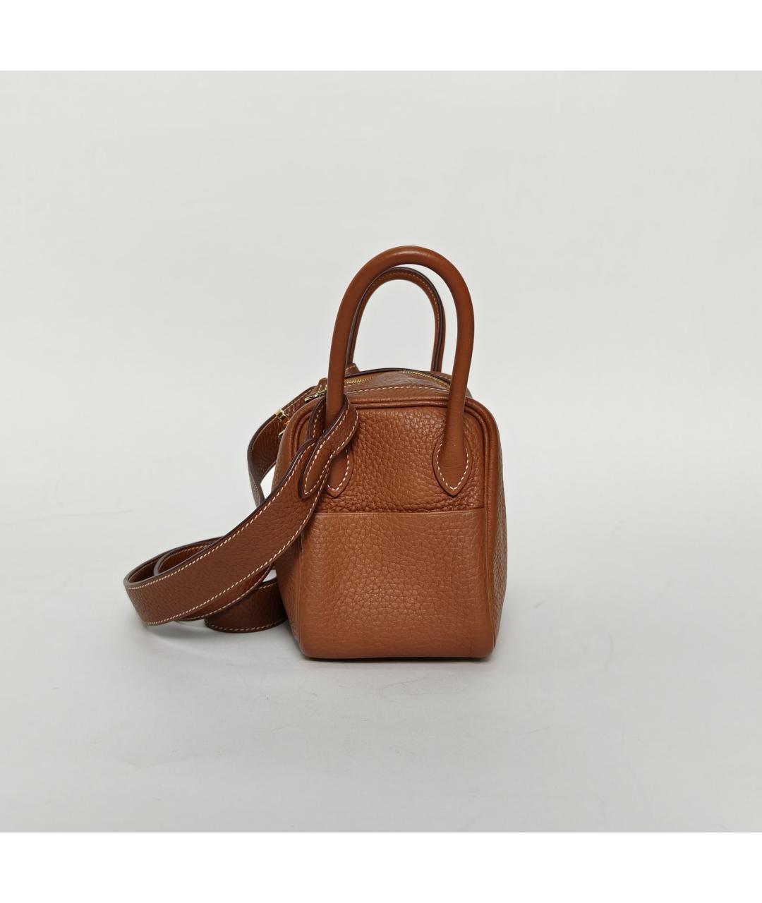 HERMES Коричневая кожаная сумка через плечо, фото 3