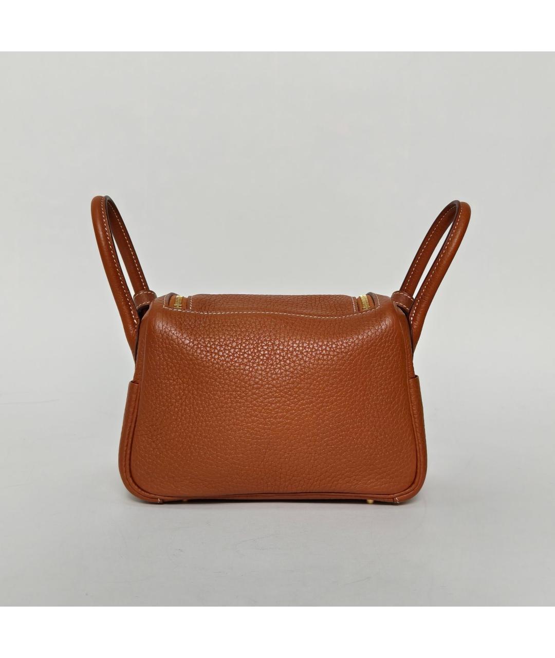 HERMES Коричневая кожаная сумка через плечо, фото 4