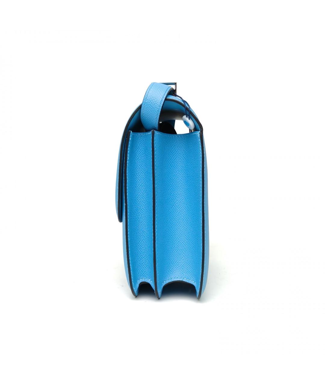 HERMES Синяя кожаная сумка через плечо, фото 3