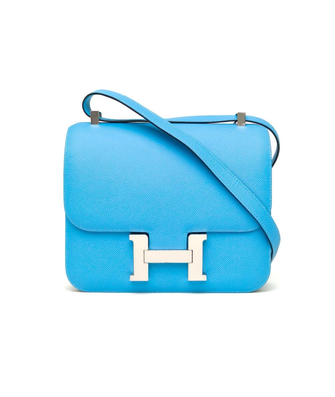 HERMES Синяя кожаная сумка через плечо, фото 2