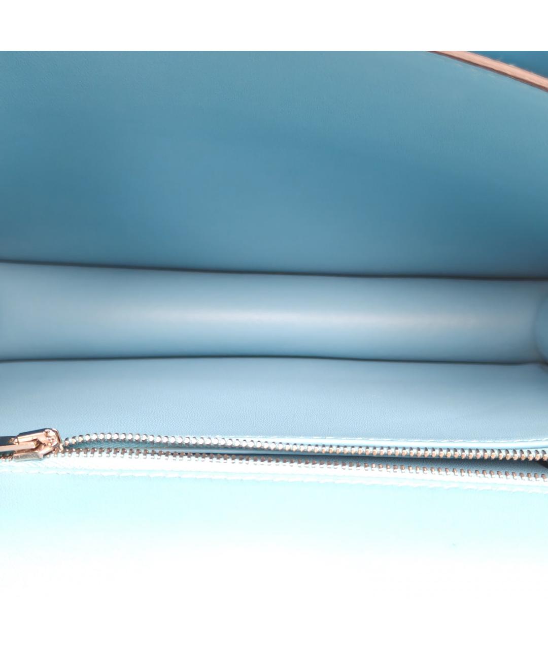 HERMES Синяя кожаная сумка через плечо, фото 7