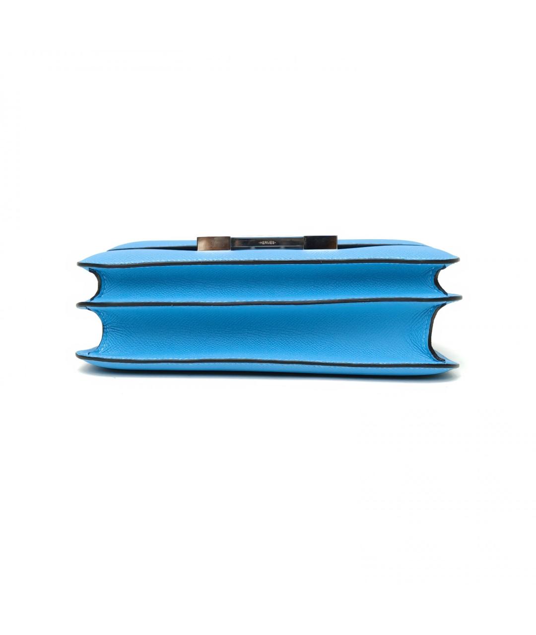 HERMES Синяя кожаная сумка через плечо, фото 6