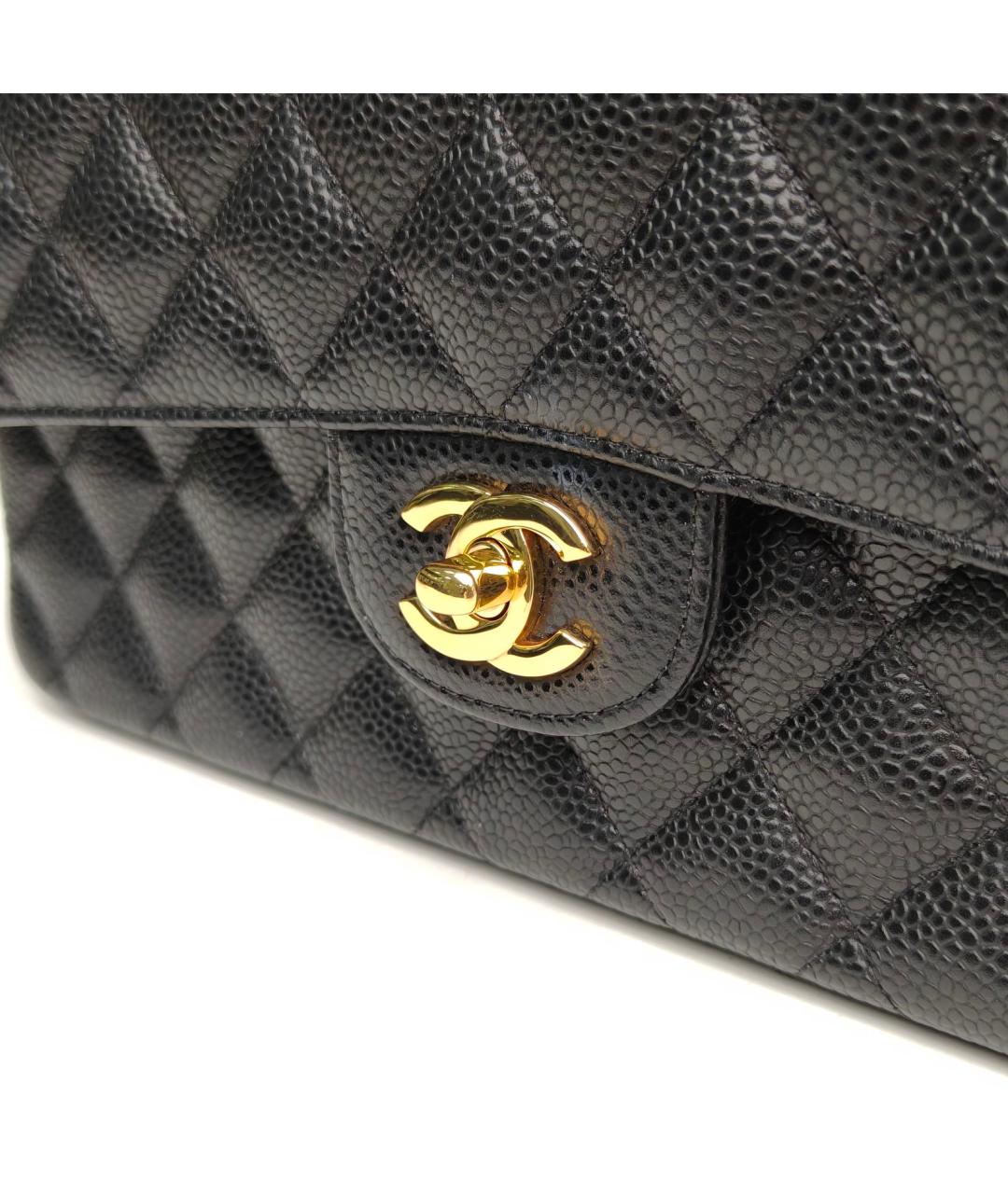 CHANEL Черная кожаная сумка через плечо, фото 7
