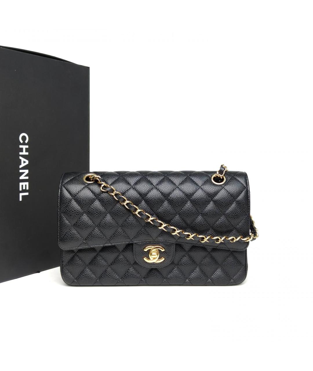 CHANEL Черная кожаная сумка через плечо, фото 9