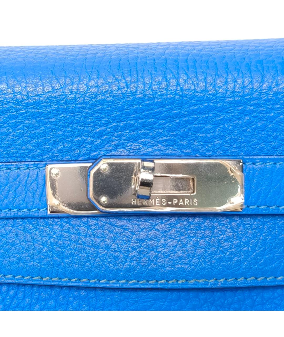 HERMES Синяя кожаная сумка через плечо, фото 4