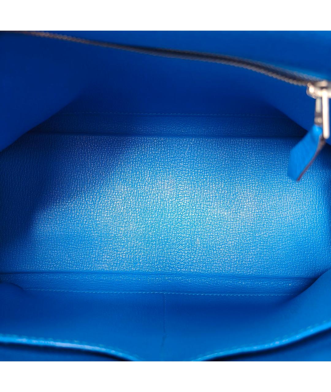 HERMES Синяя кожаная сумка через плечо, фото 5
