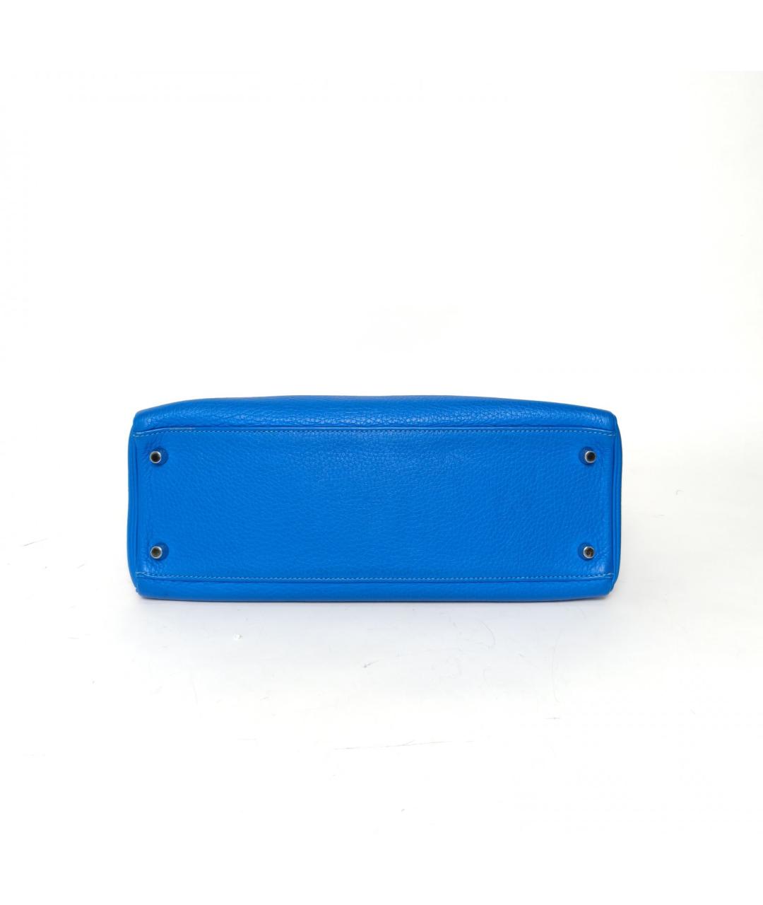 HERMES Синяя кожаная сумка через плечо, фото 3