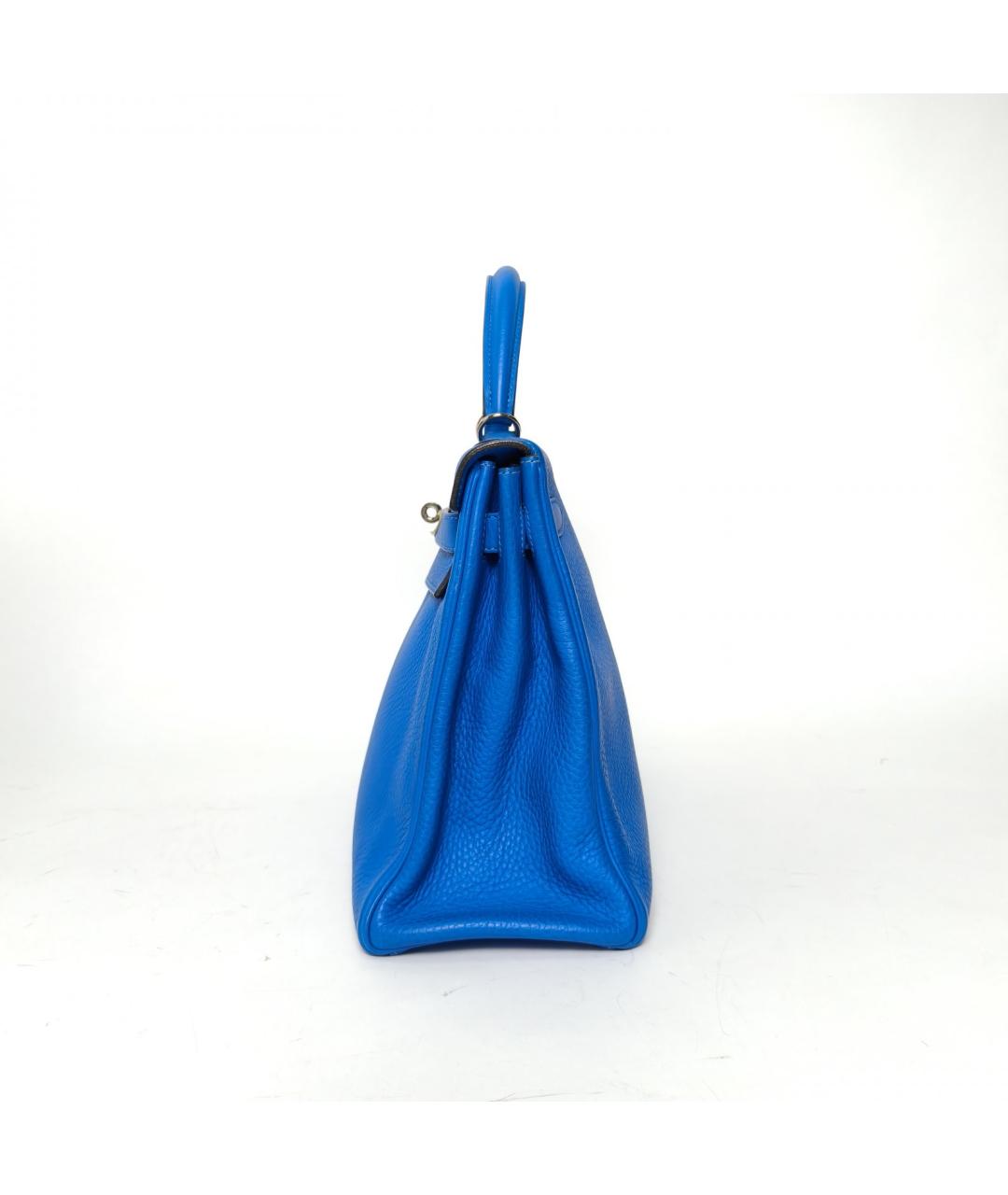 HERMES Синяя кожаная сумка через плечо, фото 8