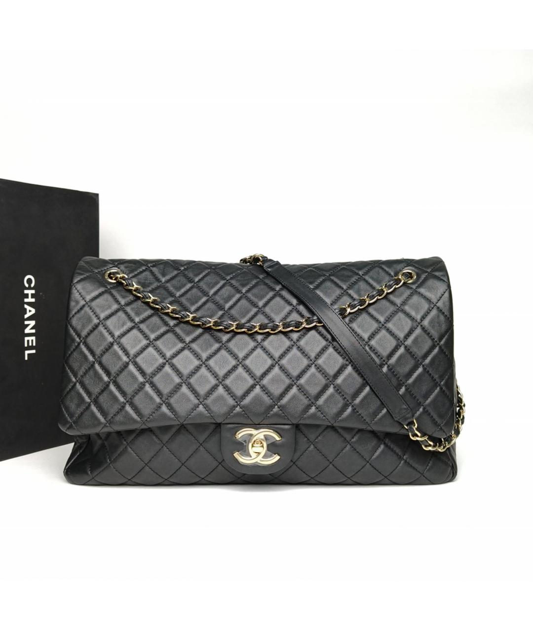 CHANEL Черная кожаная сумка через плечо, фото 9