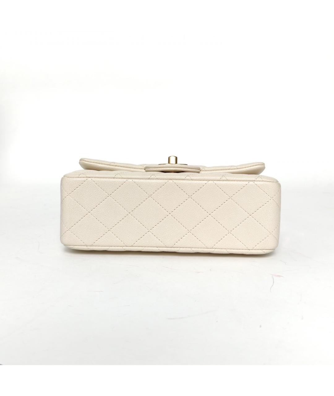 CHANEL Бежевая кожаная сумка через плечо, фото 6