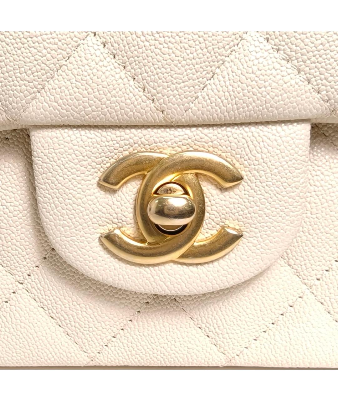 CHANEL Бежевая кожаная сумка через плечо, фото 7