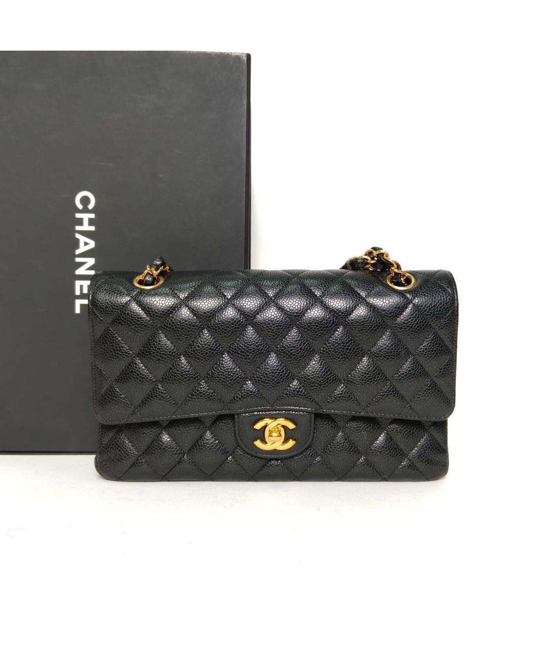 CHANEL Черная кожаная сумка через плечо, фото 9