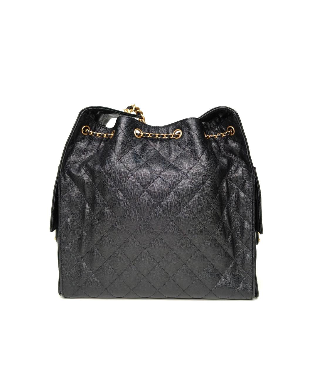 CHANEL Черная кожаная сумка через плечо, фото 4