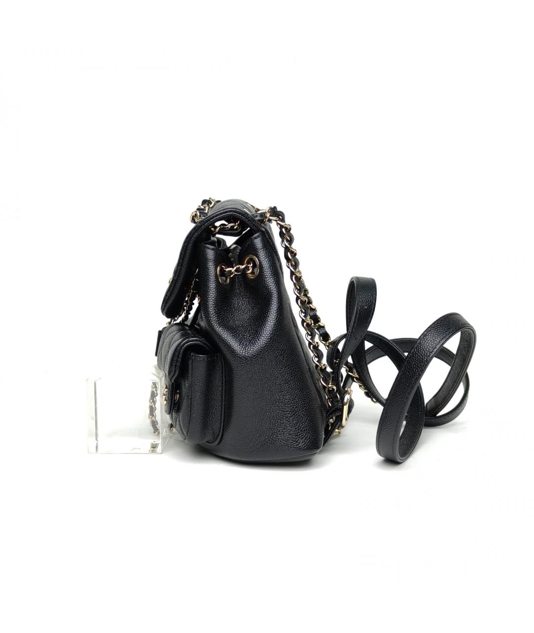 CHANEL Черный кожаный рюкзак, фото 3