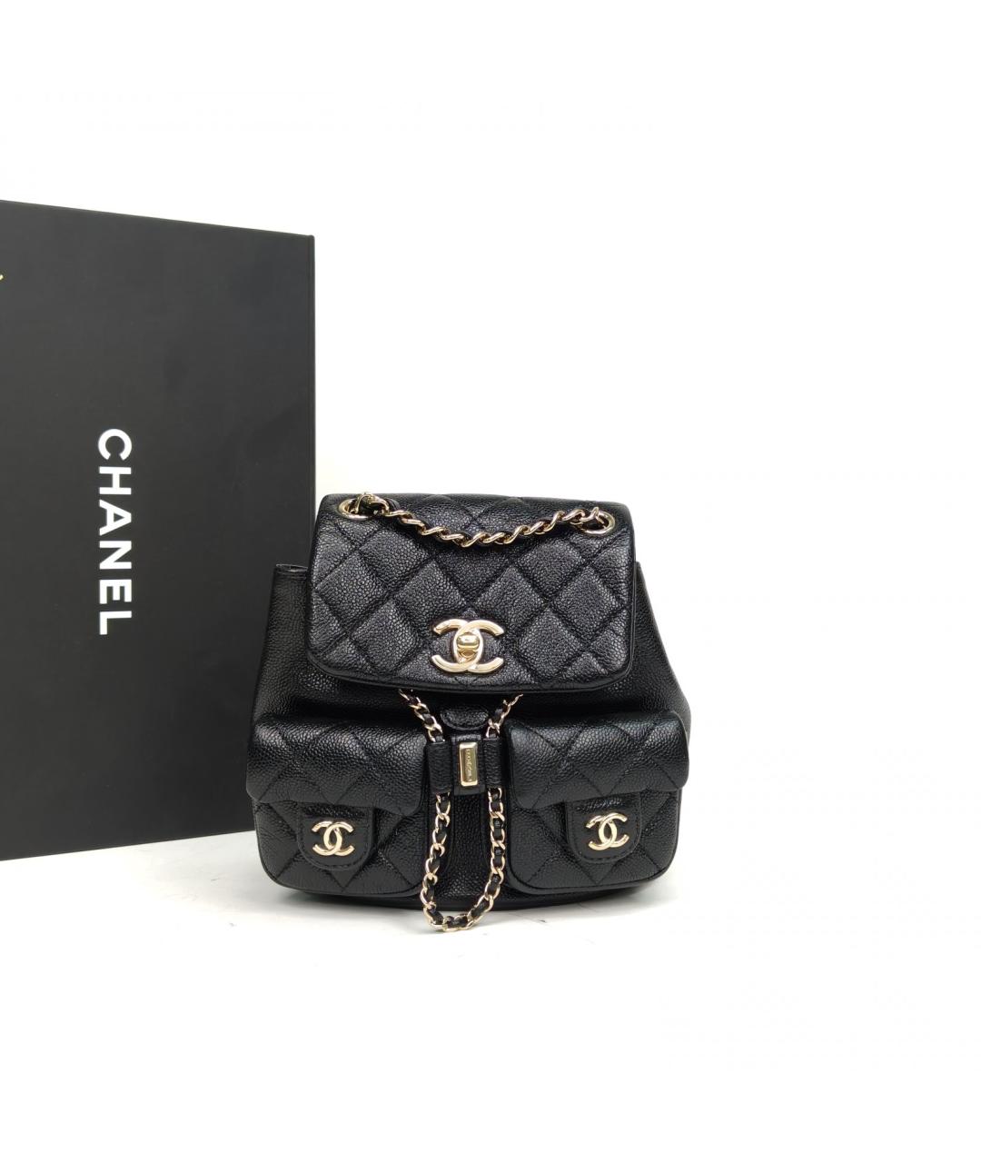 CHANEL Черный кожаный рюкзак, фото 9