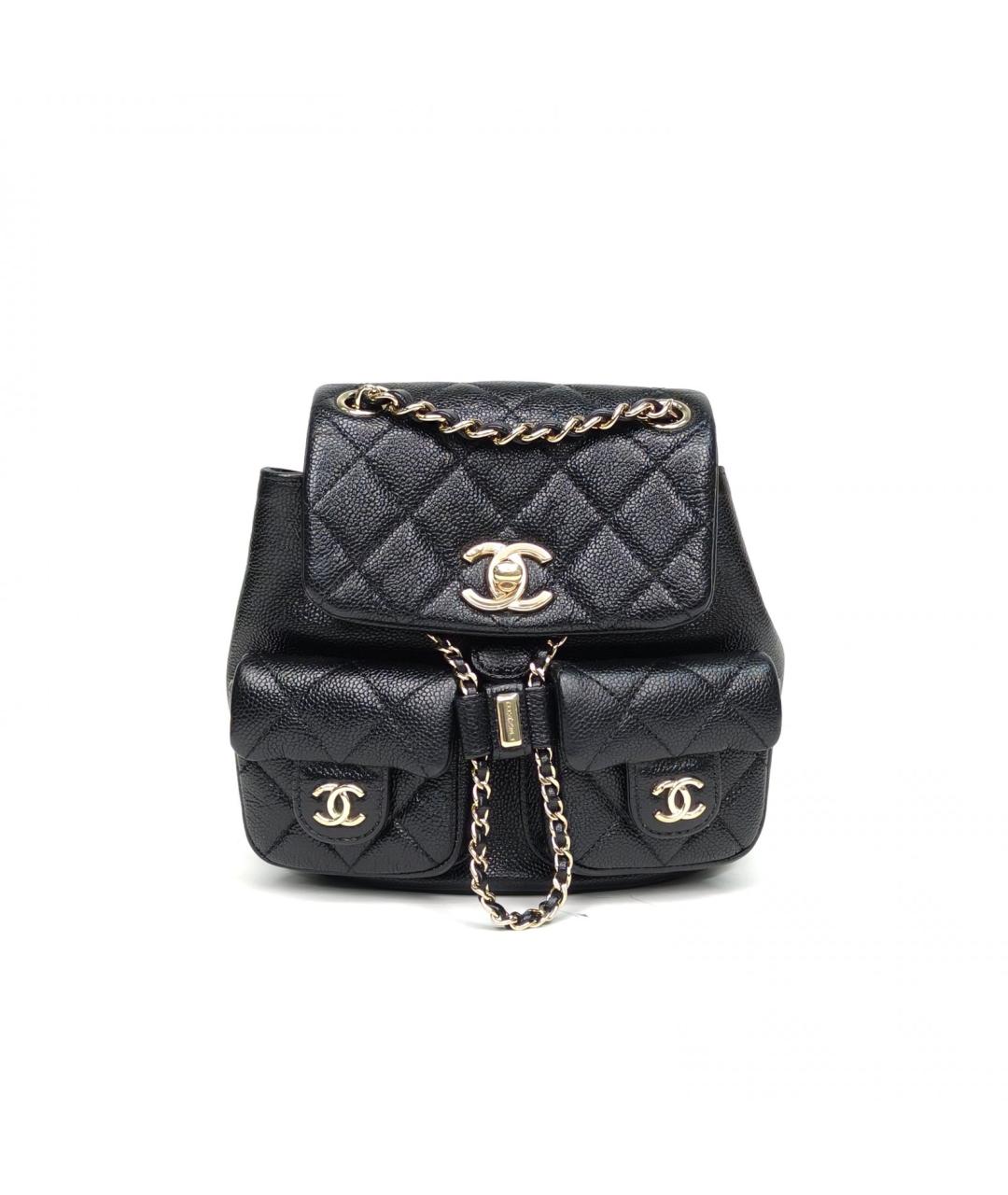 CHANEL Черный кожаный рюкзак, фото 2