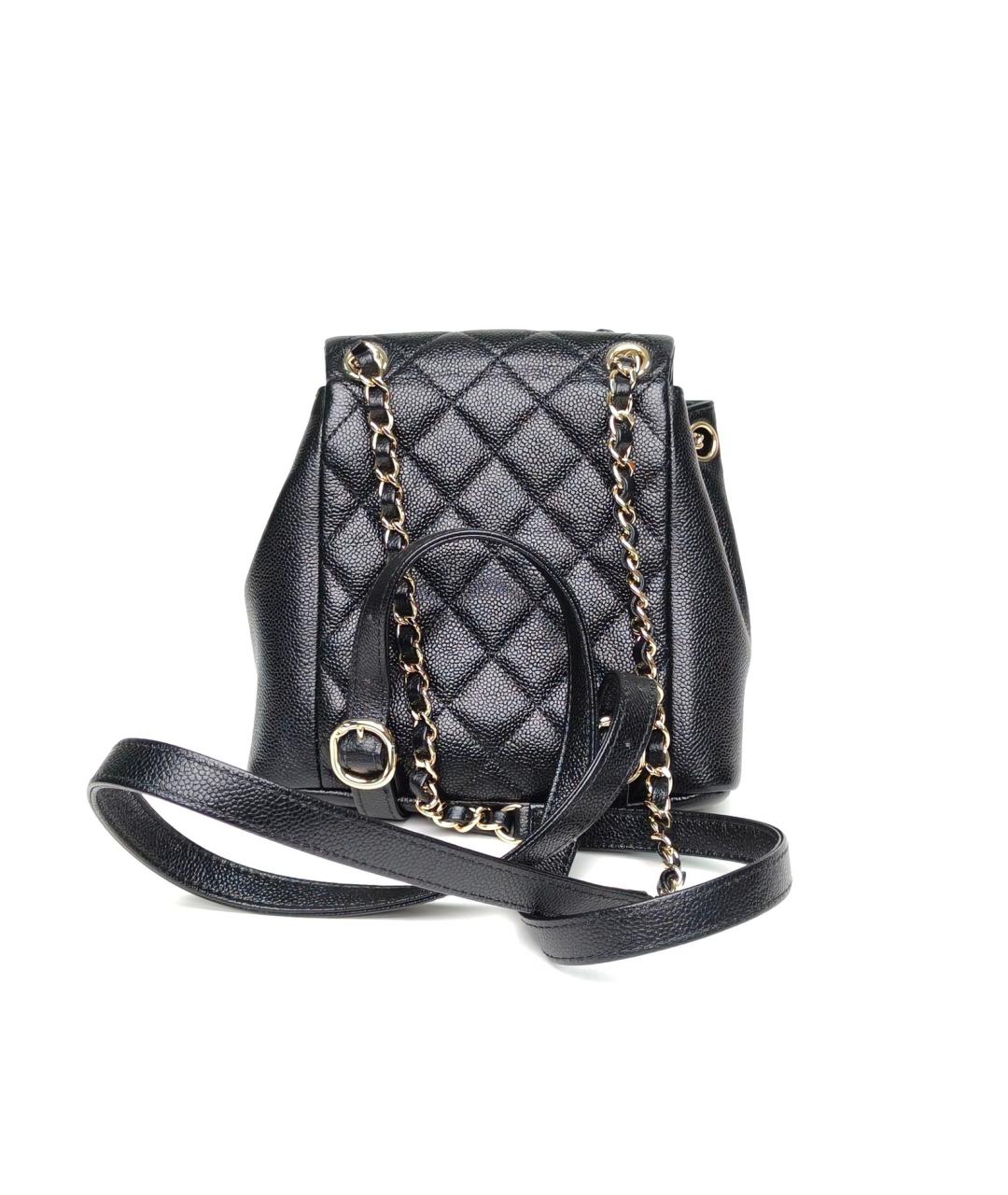 CHANEL Черный кожаный рюкзак, фото 4