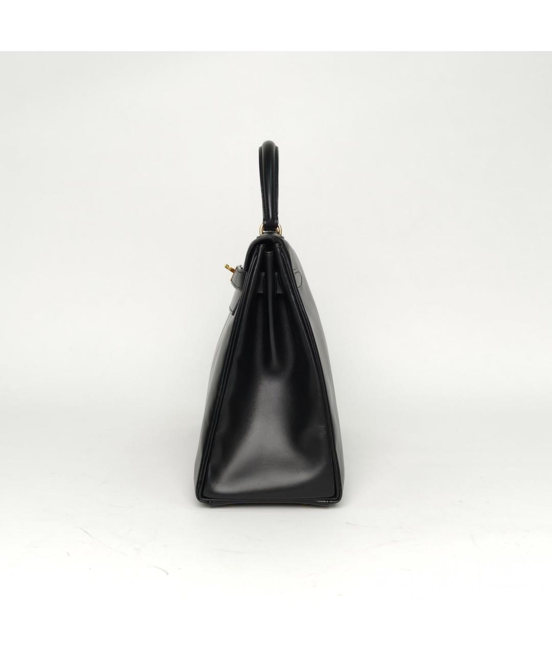 HERMES Черная кожаная сумка через плечо, фото 3