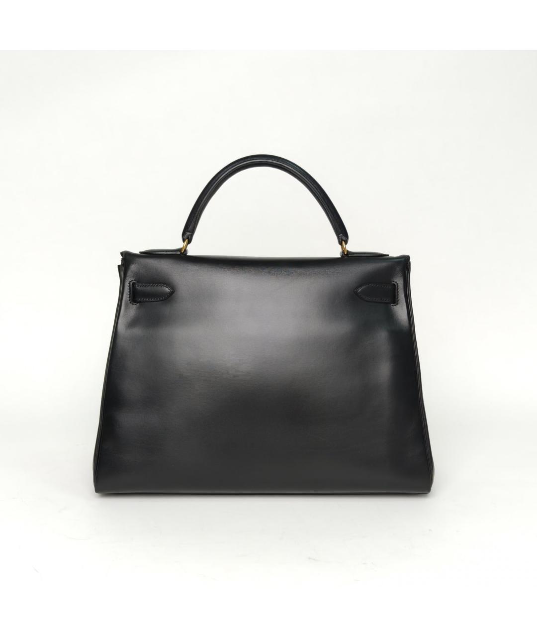 HERMES Черная кожаная сумка через плечо, фото 4