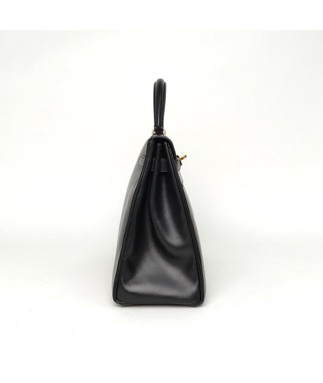 HERMES Черная кожаная сумка через плечо, фото 5