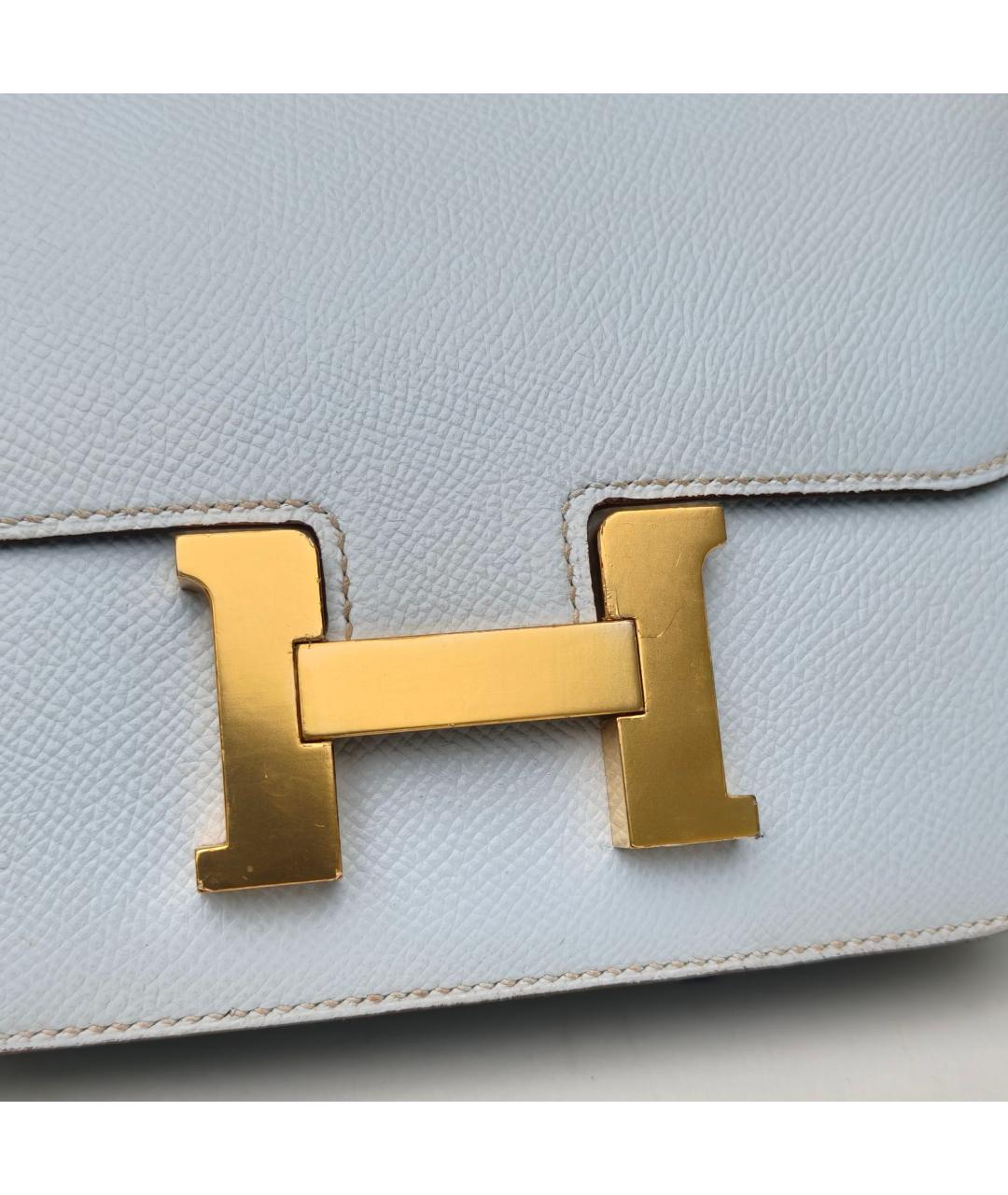 HERMES Голубая кожаная сумка через плечо, фото 7