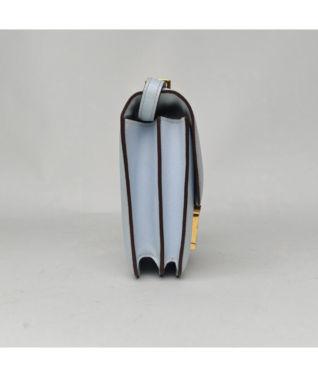 HERMES Голубая кожаная сумка через плечо, фото 5