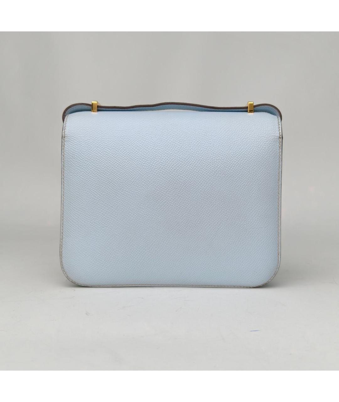 HERMES Голубая кожаная сумка через плечо, фото 4